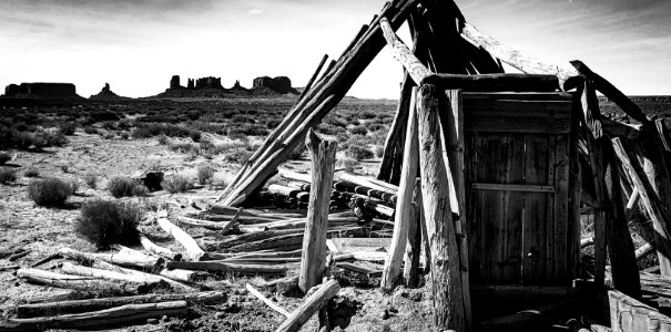 Old abandoned Hogan near Monument Valley photo