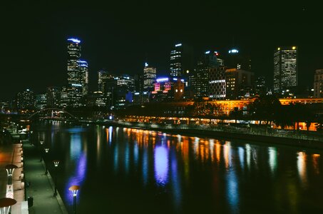 Urban skyline night photo