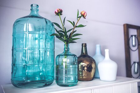 Glass vase flower photo