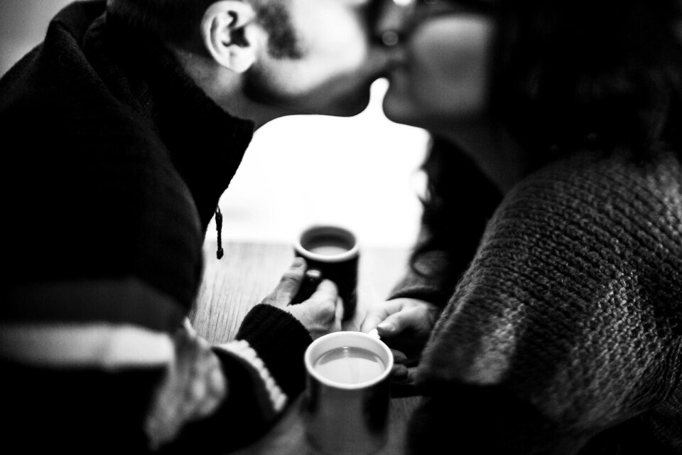 Kissing romance tenderness