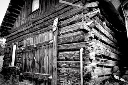 old log cabin barn photo