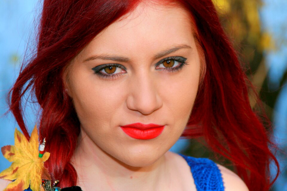 Portrait beauty brown eyes