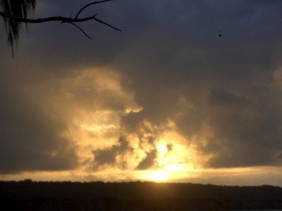 sunset, line and sinker