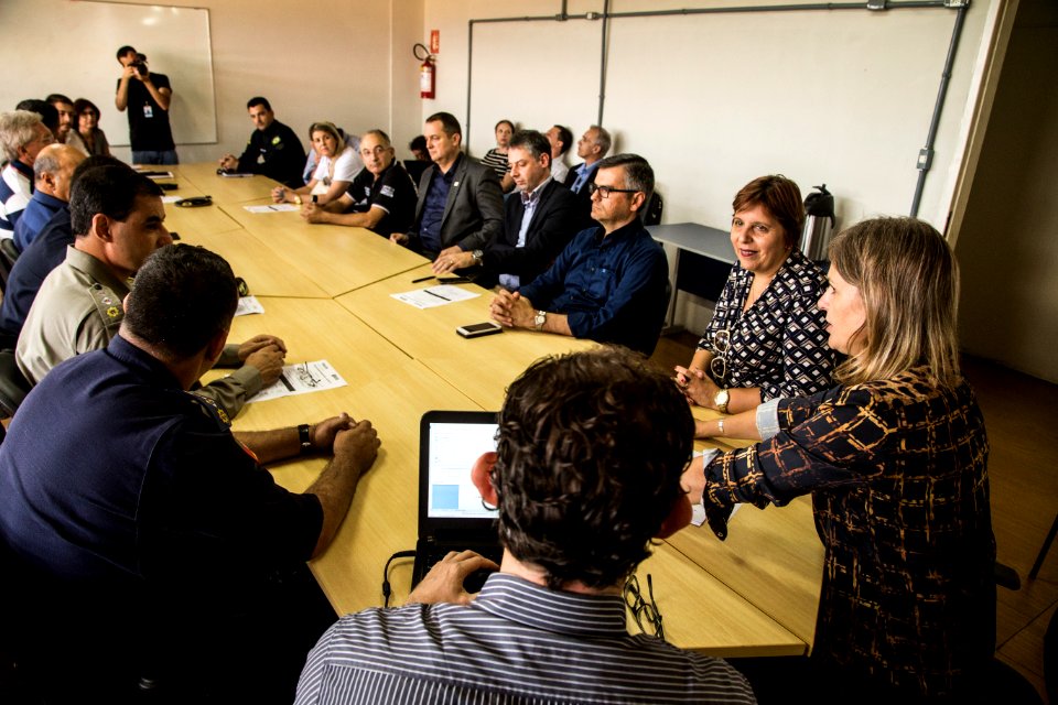 19.03.2019 - Prefeita Paula Mascarenhas durante reunião do GGI - Foto: Gustavo Vara