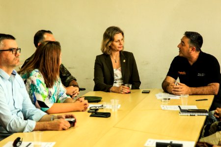 11.01.2019 - Prefeita Paula Mascarenhas durante reunião do GGI na Secretaria de Segurança Pública - Foto: Gustavo Vara