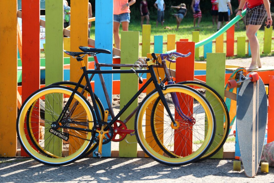 Colorful color fence