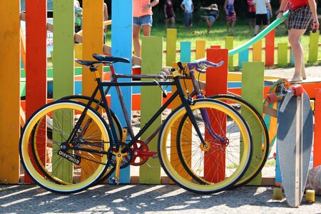 Colorful color fence