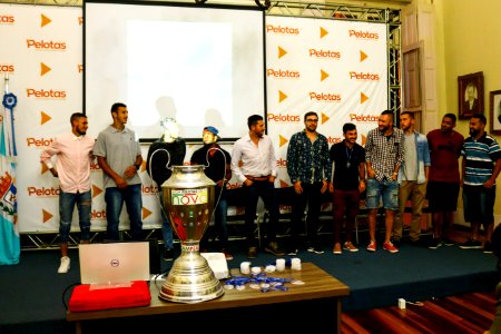 01.04.2019 - Vice-prefeito Idemar Barz na entrega da premiação do Campeonato de Futebol amador - Foto Michel Corvello