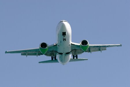 Charter flights landing aviation photo