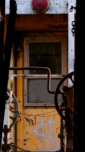 Abandoned Train on a Frosty Morning