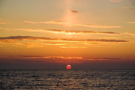 Sunset beach sky