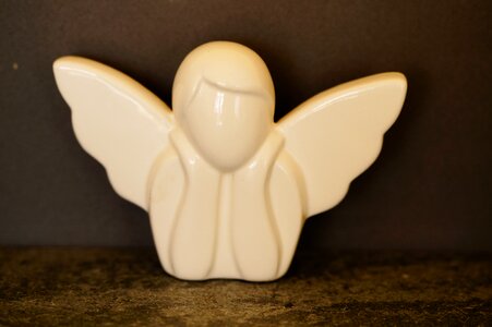 White guardian angel protect photo