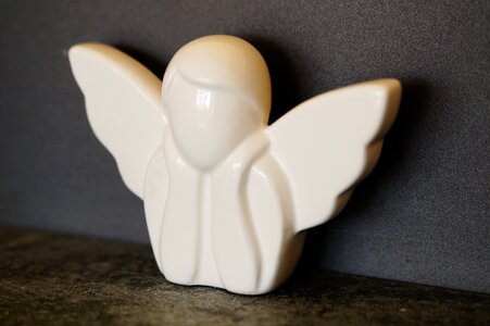 White guardian angel protect photo