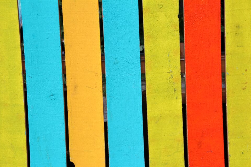 Colorful color fence