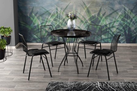 Round Wire Table and Belgin Chair-01