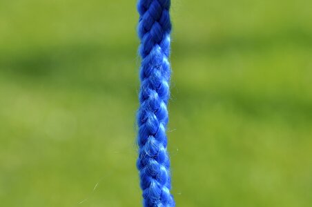 Blue knitting close up