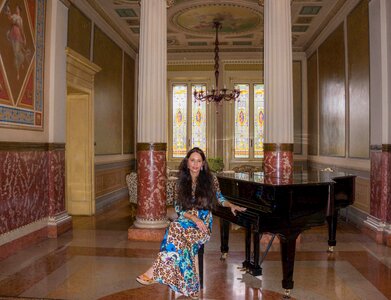 Female piano antiques photo