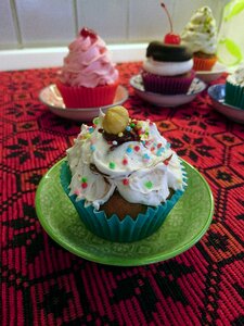 Food cup cakes birthday party photo