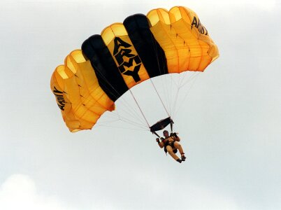 Parachute team parachute skydiving photo