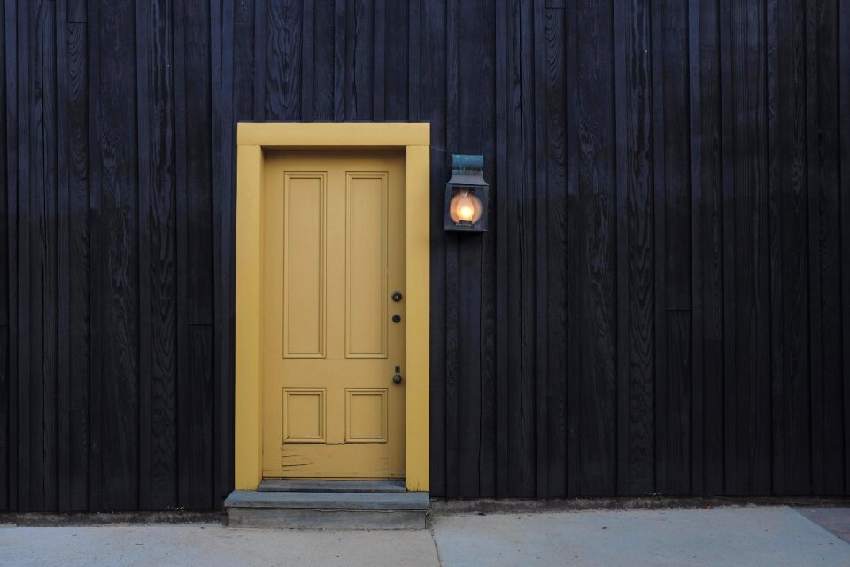 Blue light blue door blue lights