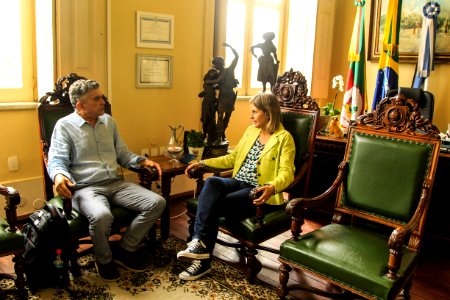 13.02.2019 - Prefeita Paula Mascarenhas em reunião  Reunião com Veveu Arruda - Foto: Gustavo Vara