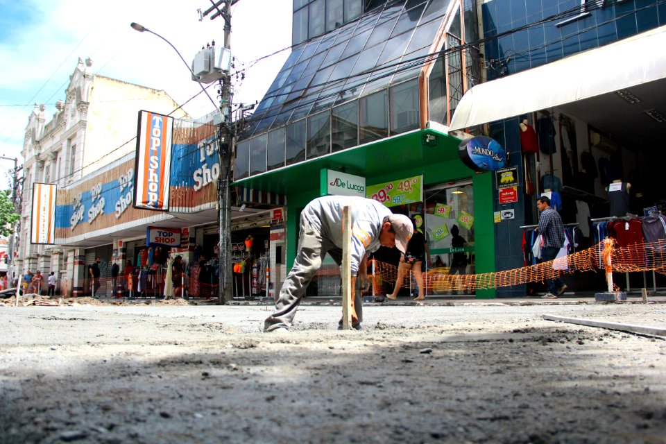 06.02.2019 - SEPLAG - Obras de Requalificação do Calçadão - Foto Marcel Avila