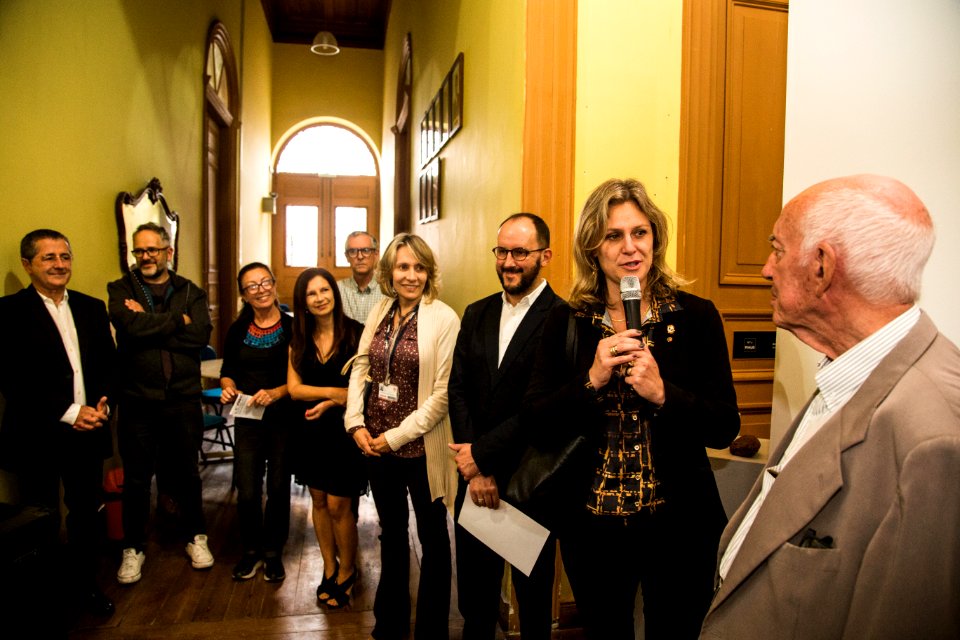 07.11.2018 - Prefeita Paula Mascarenhas participa da abertura da exposição L.C. VINHOLES: CONSTELAÇÕES E FRONTEIRAS DISSIPADAS - comemorações do 32º aniversário de fundação do Museu - Foto: Gustavo Vara