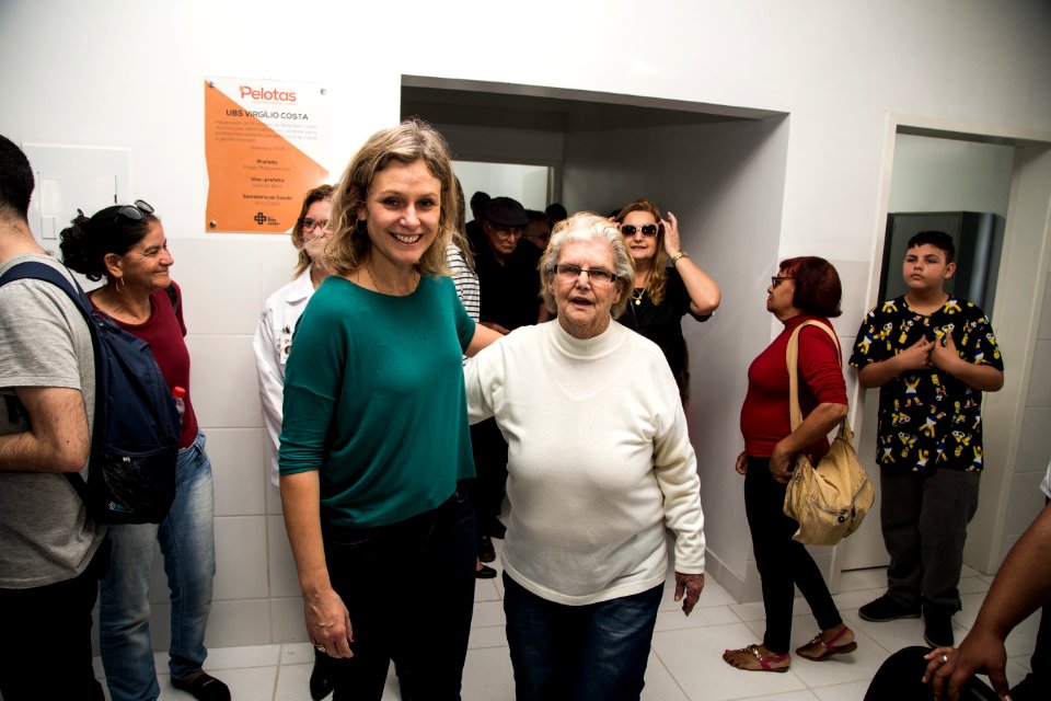29.09.2018 - Prefeita Paula Mascarenha e o vice Idemar Barz na cerimônia de inauguração da UBS Virgilio Costa - Foto: Gustavo Vara