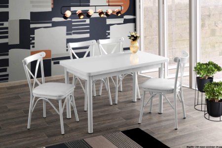 120x70 Fixed Table and Cross Chair-01