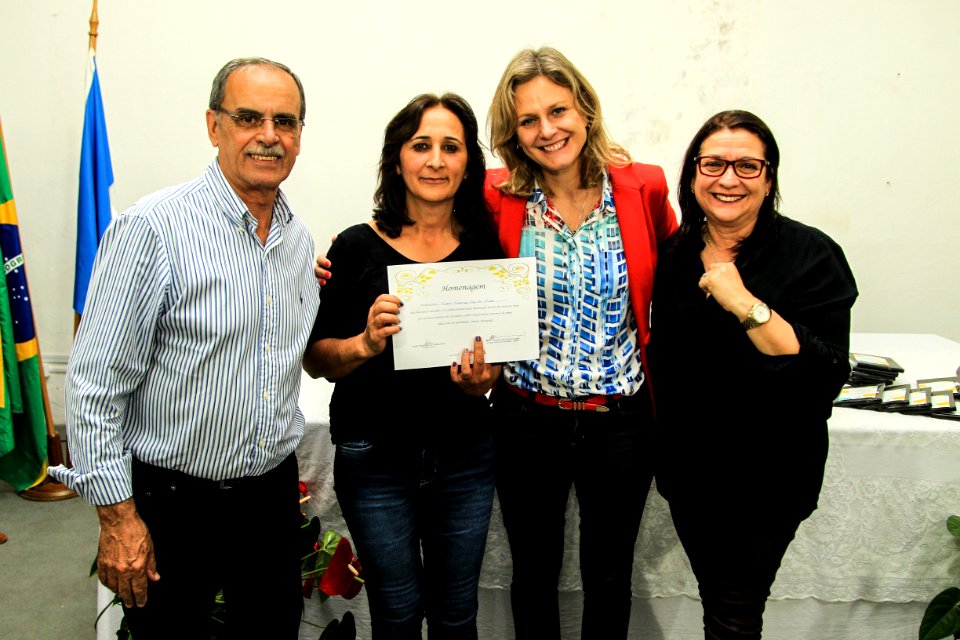 19.10.2018 - Prefeita Paula Mascarenhas durante homenagem ao Dia do Professor aos professores da rede municipal - Foto: Gustavo Vara