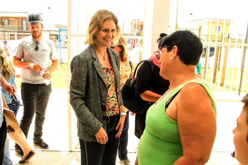 04.01.2019 - Prefeita Paula Mascarenhas visita às obras do CEU Dunas  - Foto: Gustavo Vara