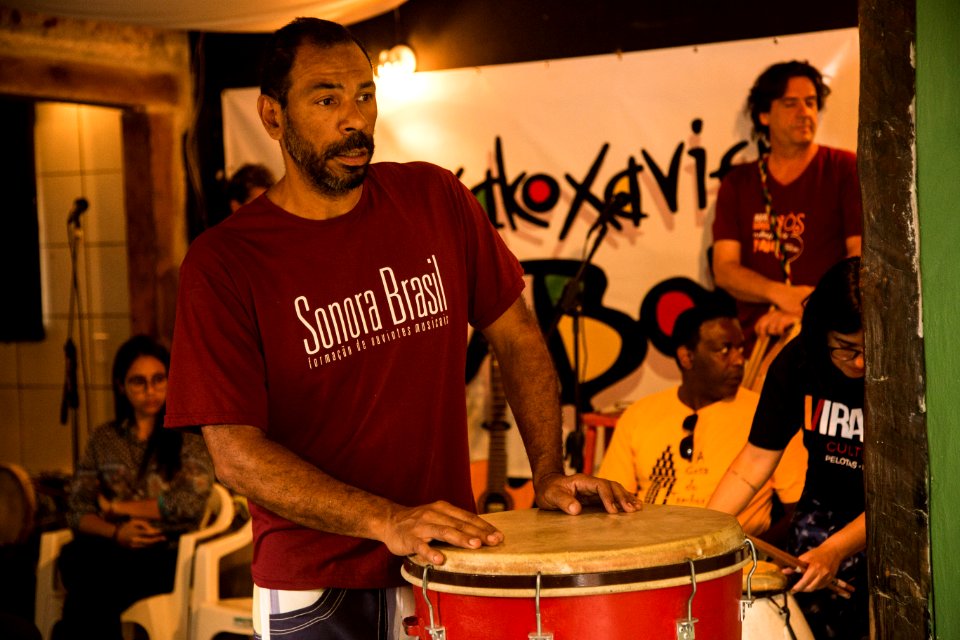 17.11.2018 - Encontro de tamborada na Casa do Tambor na Praia do Laranjal - Foto: Gustavo Vara