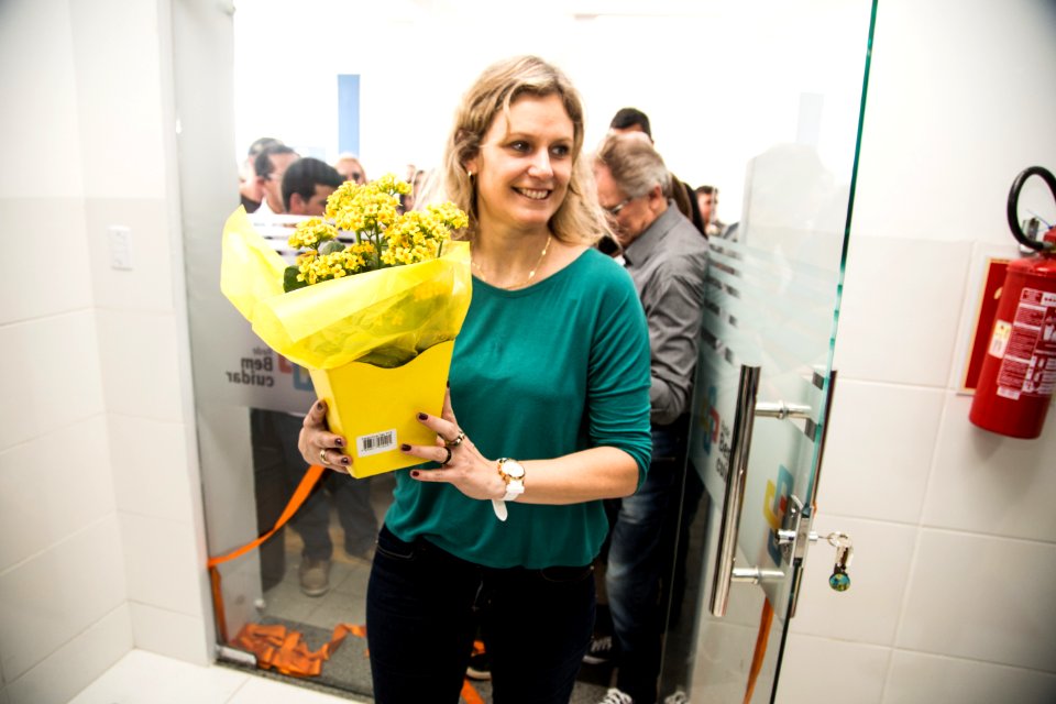 29.09.2018 - Prefeita Paula Mascarenha e o vice Idemar Barz na cerimônia de inauguração da UBS Virgilio Costa - Foto: Gustavo Vara