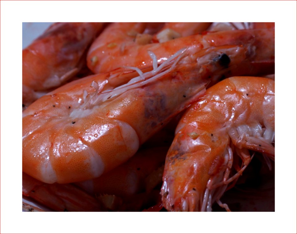 Steamed prawns