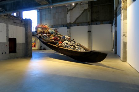 Subodh Gupta, What Does the Vessel Contain, That the River Does Not, 2012
