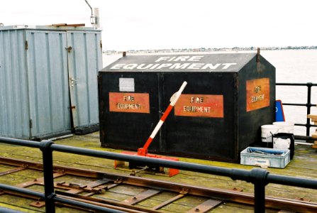 Points leaver and fire equipment on Southend pier railway photo