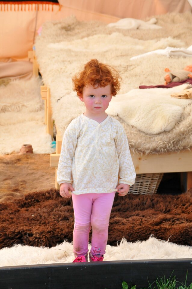Child girl red hair