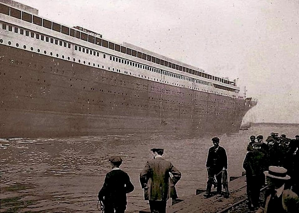 Titanic hull launching
