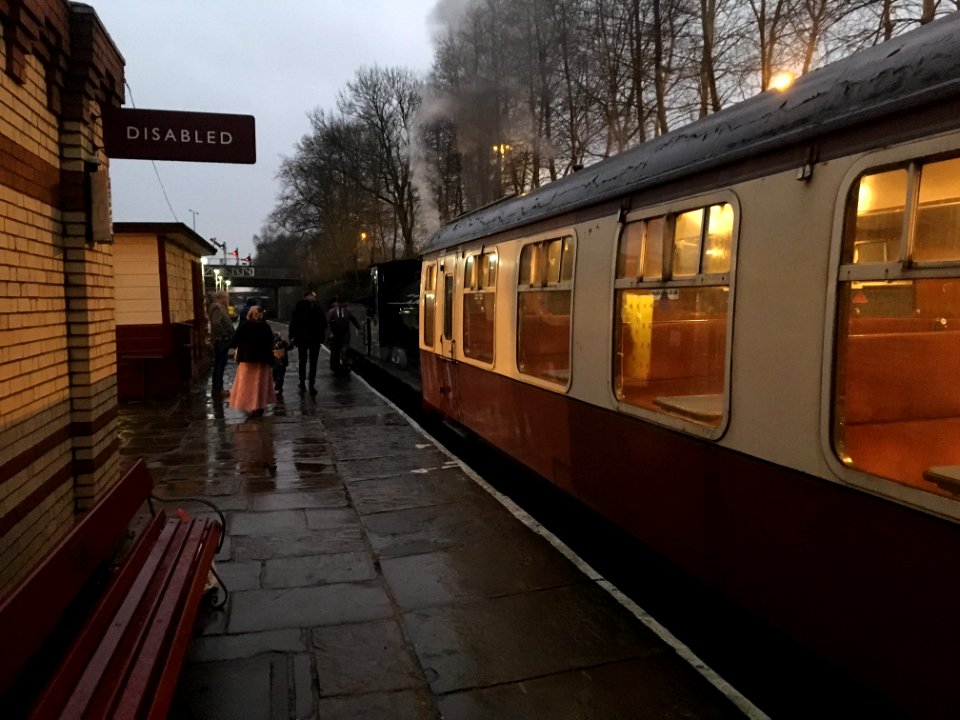 Evening arrival at Bury Bolton Street station