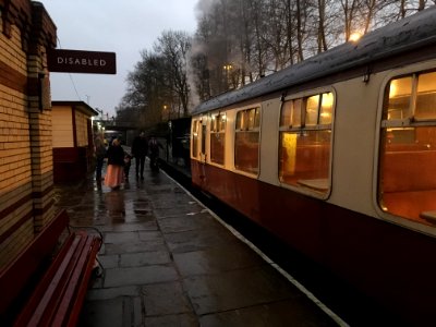 Evening arrival at Bury Bolton Street station