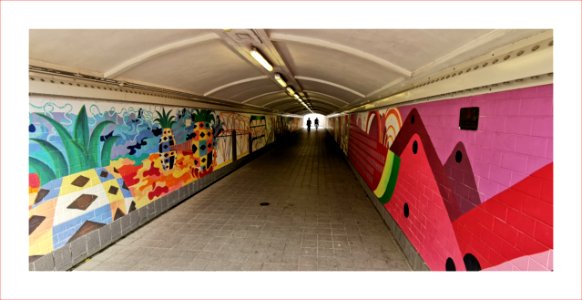 Underpass with mural photo