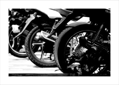 Motorbike wheels photo