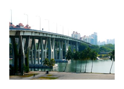Bridge over Marina reservoir (Singapore) photo