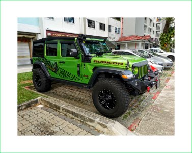 Green jeep photo
