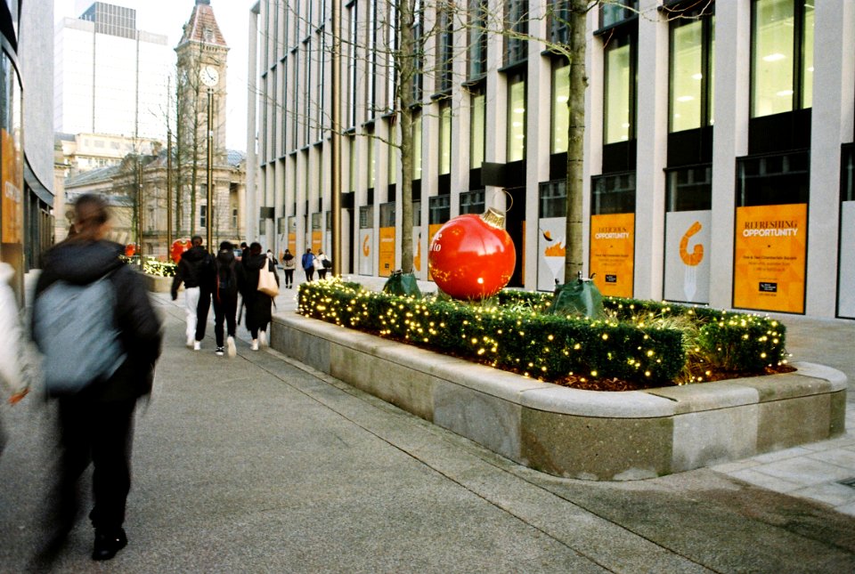 Christmas decorations Chamberlain Square, Birmingham.