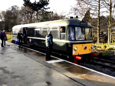 German 4-wheel Diesel railbus, Oxenhope station, keighley & Worth Valley Railway photo