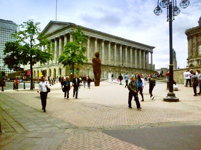 Victoria Square, Birmingham with the Town Hall and the Iron ManAs they were entered manually, the GPS coordinates are approximate.