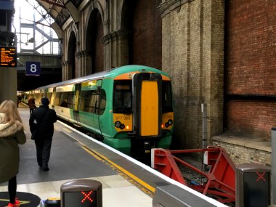 Southern class 377 unit in the now little used platform 8 at London Victoria