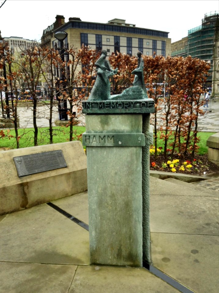 Memorial to victims of the Bradford City stadium fire