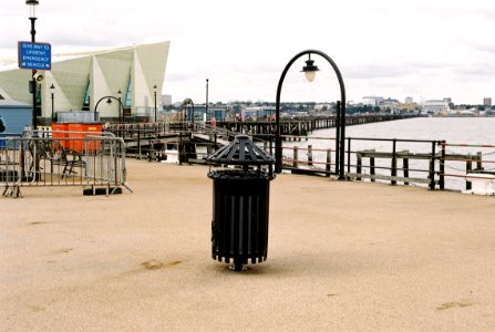 Southend pier, looking to the shore from the pier head